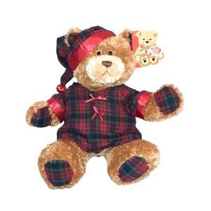 GUND Porto The Bear Plaid Flannel PJ’s Plush Stuffed Toy 14"